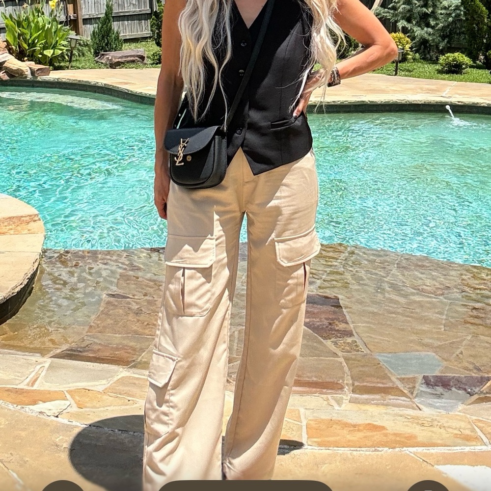 Stylish Beige Cargo Pants for Women